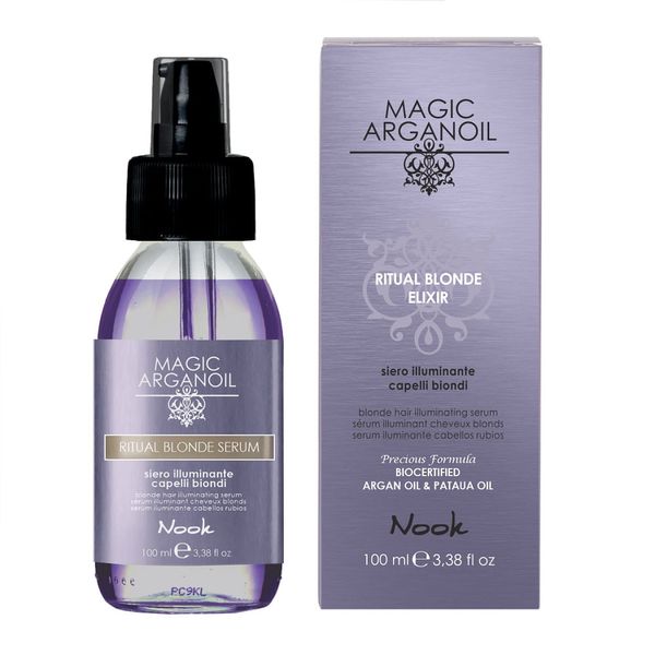 Nook Magic Argan Oil Ritual Blonde Ser Iluminator Pentru Par Blond 100 Ml