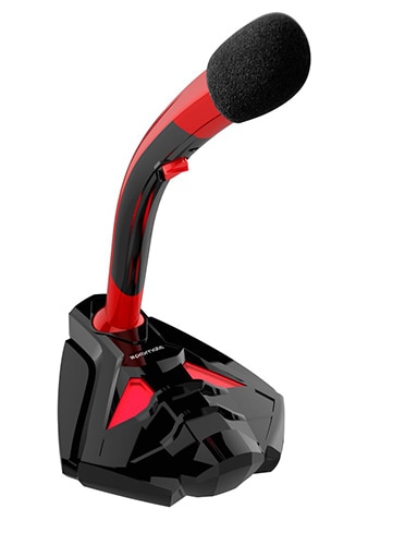 Auroch cart Milestone Microfon PC PROMATE Tweeter-4, Jack 3.5mm, negru-rosu