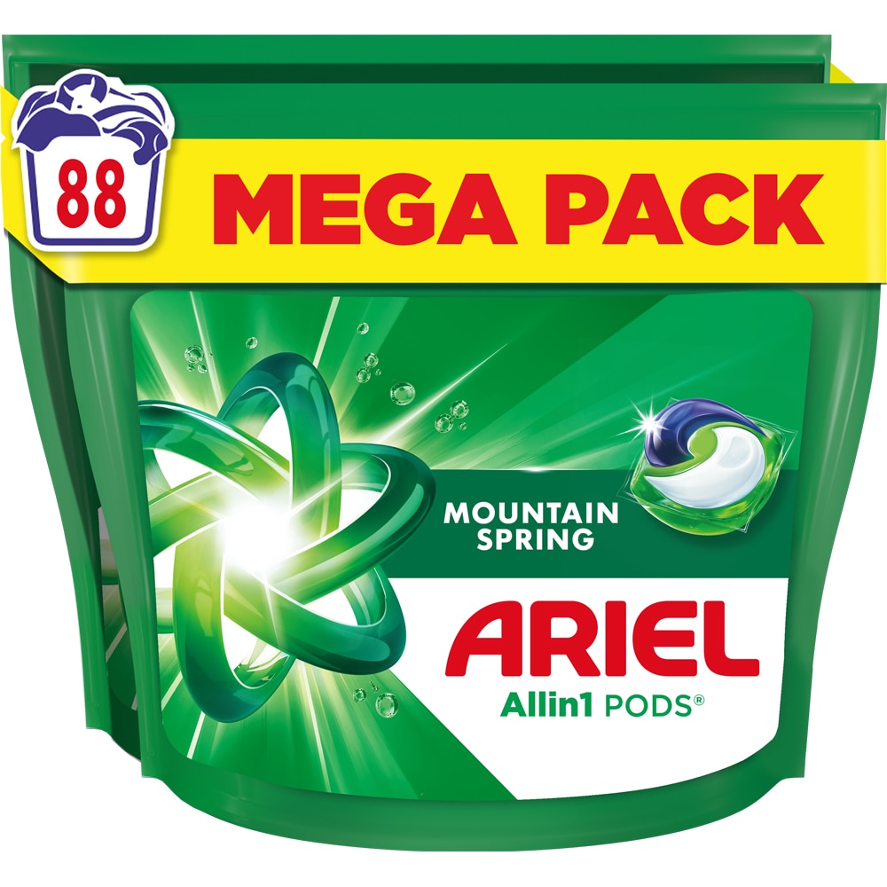 Detergent capsule ARIEL Allin1 PODS Mountain Spring, 88 spalari