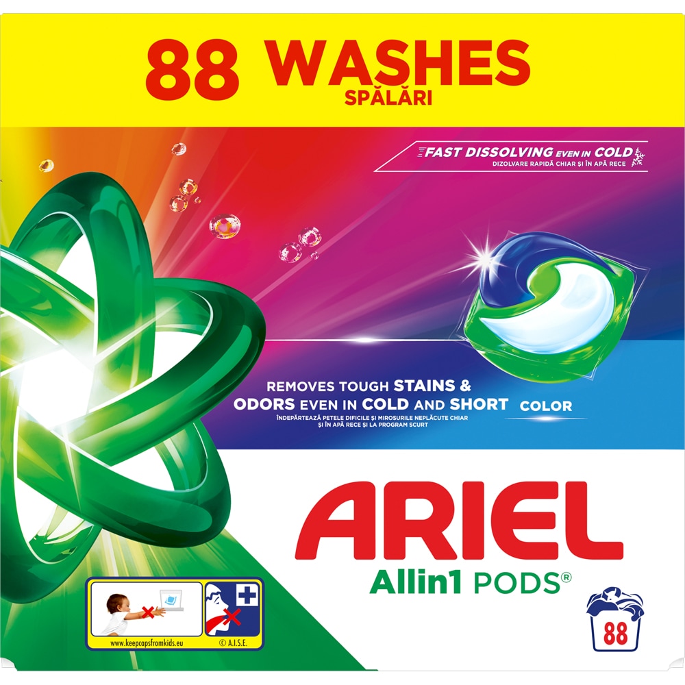 Detergent capsule ARIEL Allin1 PODS Color, 88 spalari