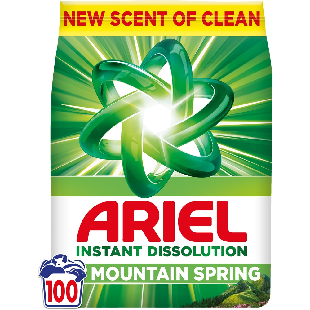Detergent automat ARIEL Mountain Spring, 6.5 kg, 100 spalari