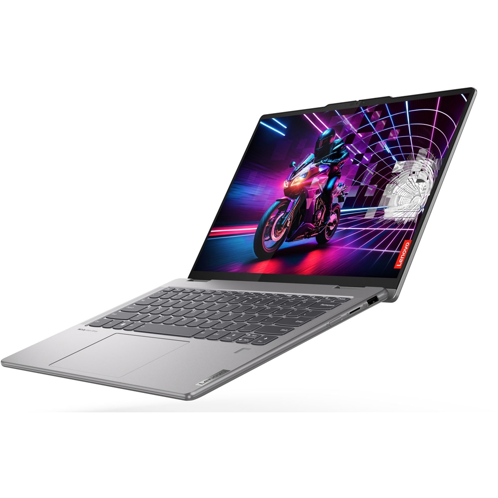 Laptop 2 in 1 LENOVO Yoga 7 14AHP9, AMD Ryzen 7 8840HS pana la 5.1GHz, 14" WUXGA Touch, 16GB, 1TB, AMD Radeon, Windows 11 Home, Arctic Grey