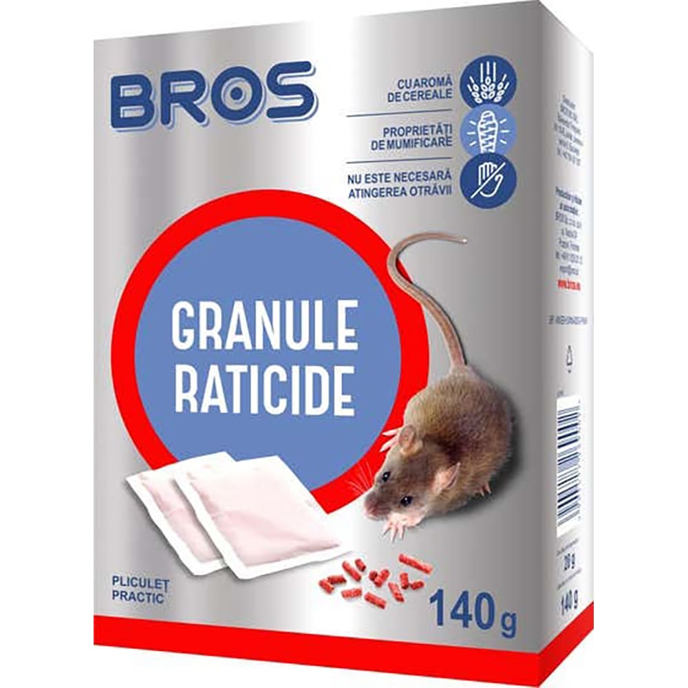 Granule ratacide, BROS, 140 g
