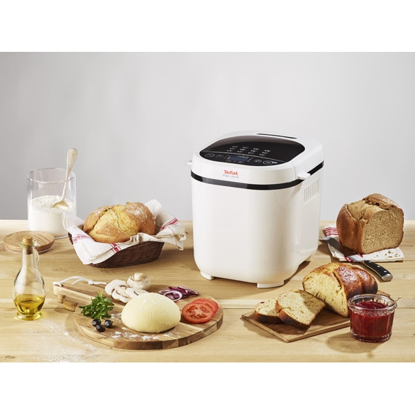 Masina de copt paine TEFAL Pain Dore PF210138, 1kg, 12 programe, 720W, alb-negru