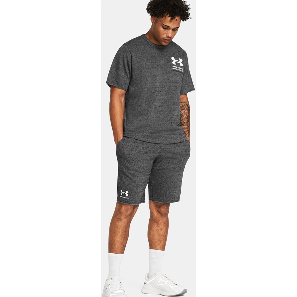 Pantaloni scurti barbati UNDER ARMOUR UA Rival Terry Short, marimea L, gri