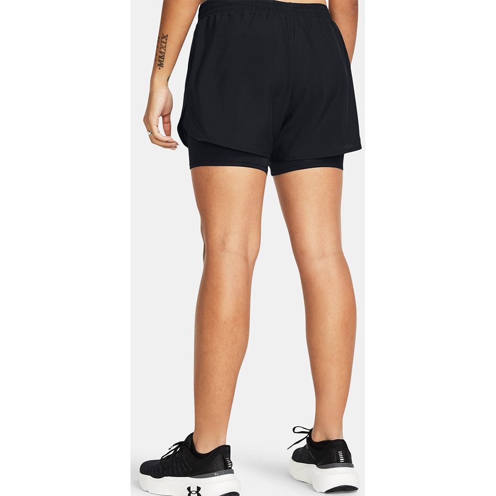 Pantaloni scurti femei UNDER ARMOUR UA Fly By 2In1 Short, marimea M, negru