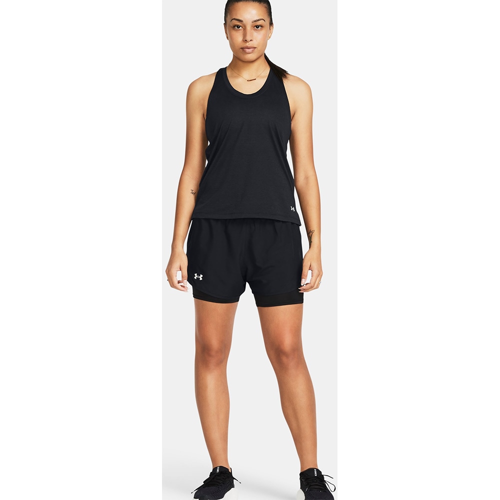 Pantaloni scurti femei UNDER ARMOUR UA Fly By 2In1 Short, marimea M, negru