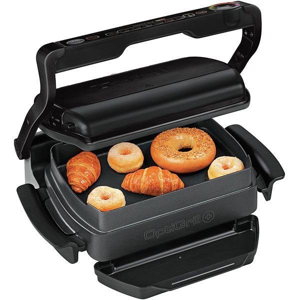 Gratar electric TEFAL OptiGrill+ Snacking&Baking GC714834, 2000W, 6 programe automate, negru