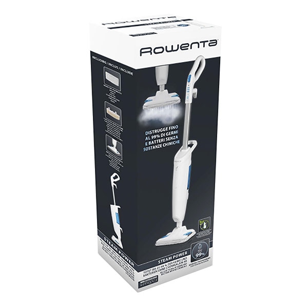 Mop cu aburi ROWENTA Steam Power RY6537WI, 0.6l, 1200W, alb-albastru