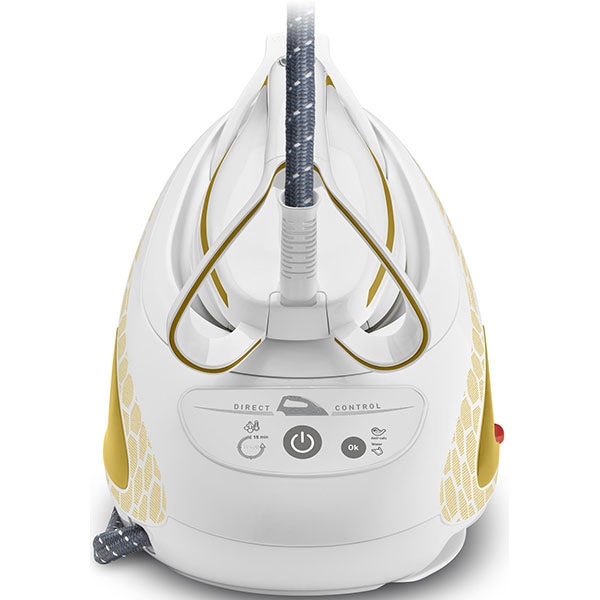 Statie de calcat TEFAL Pro Express Ultimate Care GV9581E0, 2600W, 600g/min, 1.9l, talpa Durilium AirGlide Autoclean, alb-auriu