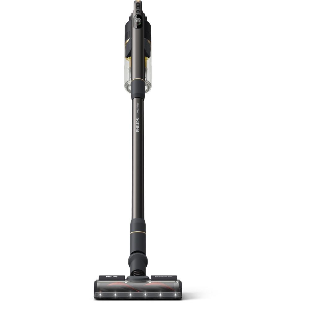 Aspirator vertical PHILIPS Aqua Seria 7000 XC7057/01, 0.6l, 25.2 V, autonomie max 80 min, PowerCyclone 12, negru-auriu
