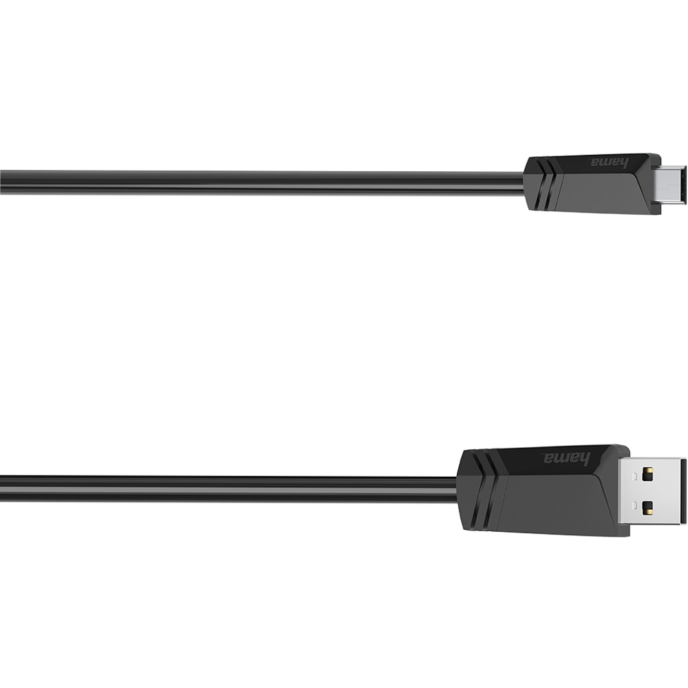 Cablu USB A - mini USB B HAMA 200605, 0.75m, negru