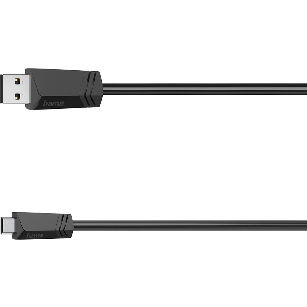 Cablu USB A - mini USB B HAMA 200605, 0.75m, negru