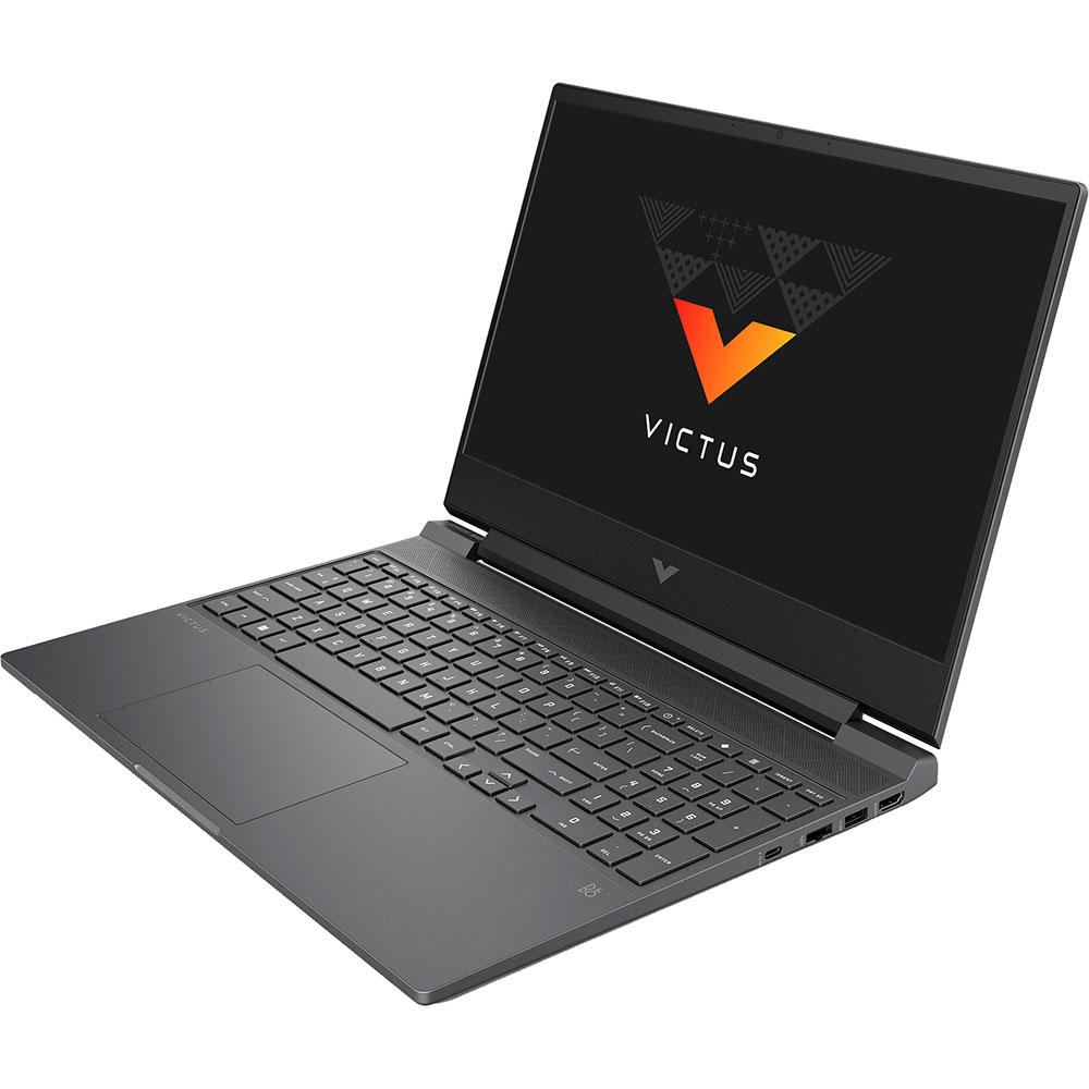 Laptop Victus by HP 15-fb1013nn, AMD Ryzen 5 7535HS pana la 4.5GHz, 15.6" Full HD, 16GB, SSD 512GB, NVIDIA GeForce RTX 2050 4GB, FreeDos, argintiu-negru