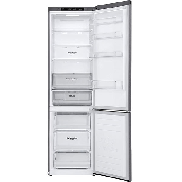 Combina frigorifica LG GBB62PZJZN, No Frost, 384 l, H 203 cm, Clasa E, argintiu