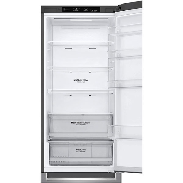 Combina frigorifica LG GBB62PZJZN, No Frost, 384 l, H 203 cm, Clasa E, argintiu