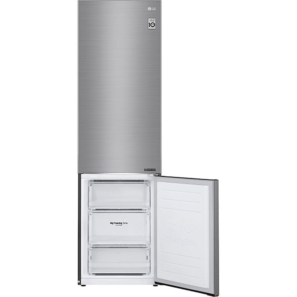 Combina frigorifica LG GBB62PZJZN, No Frost, 384 l, H 203 cm, Clasa E, argintiu
