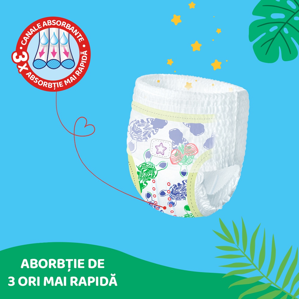 Scutece chilotel PUFIES Fashion&Nature Junior nr 5, Unisex, 12-17 kg, 120buc