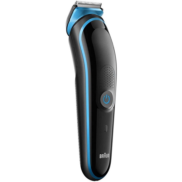 Aparat de tuns multifunctional 7 in 1 BRAUN MGK3045, acumulator, 60 min autonomie, complet lavabil, negru-bleu