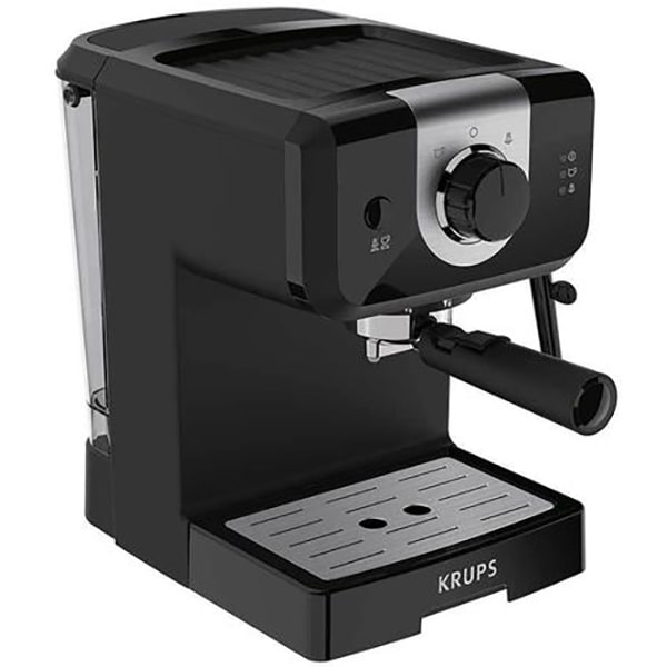 Espressor manual KRUPS Opio XP320830, 1.5l, 1050W, 15 bar, negru-argintiu
