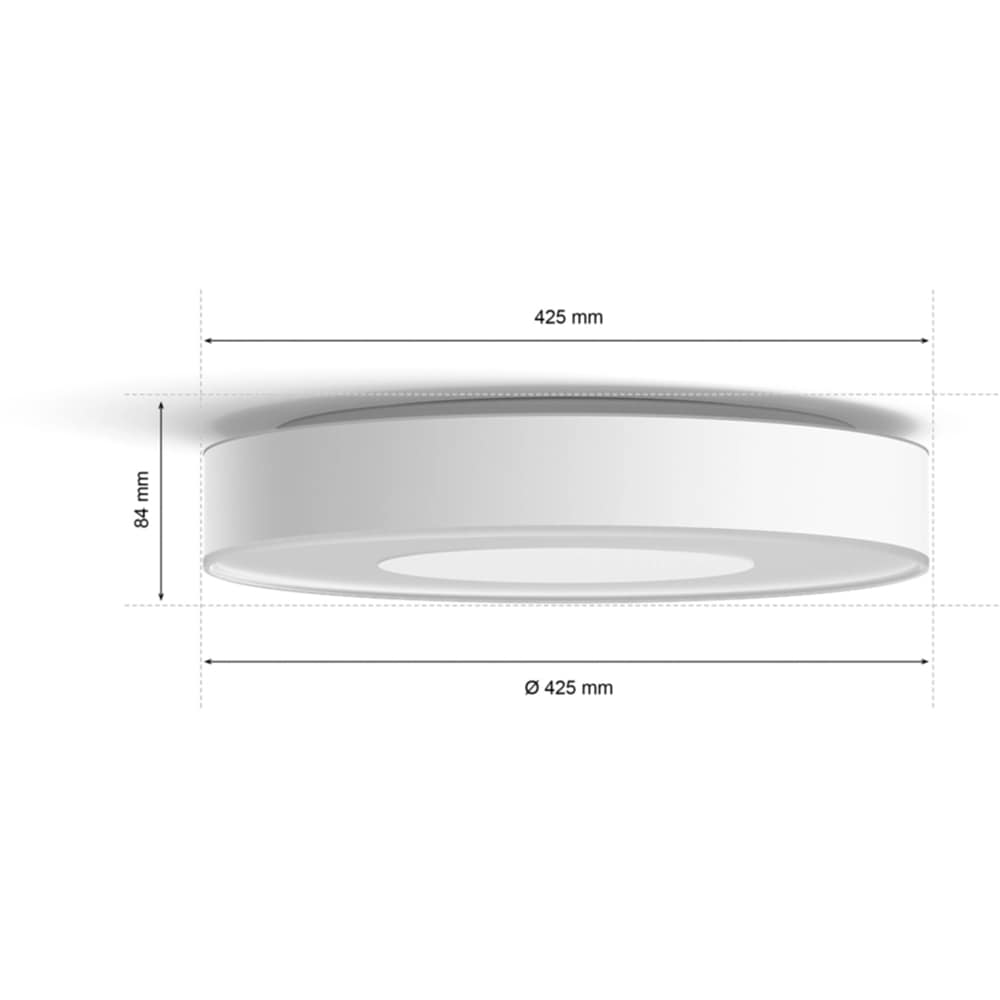 Plafoniera LED smart PHILIPS HUE Xamento, 52.5W, 3700lm, IP44, alb