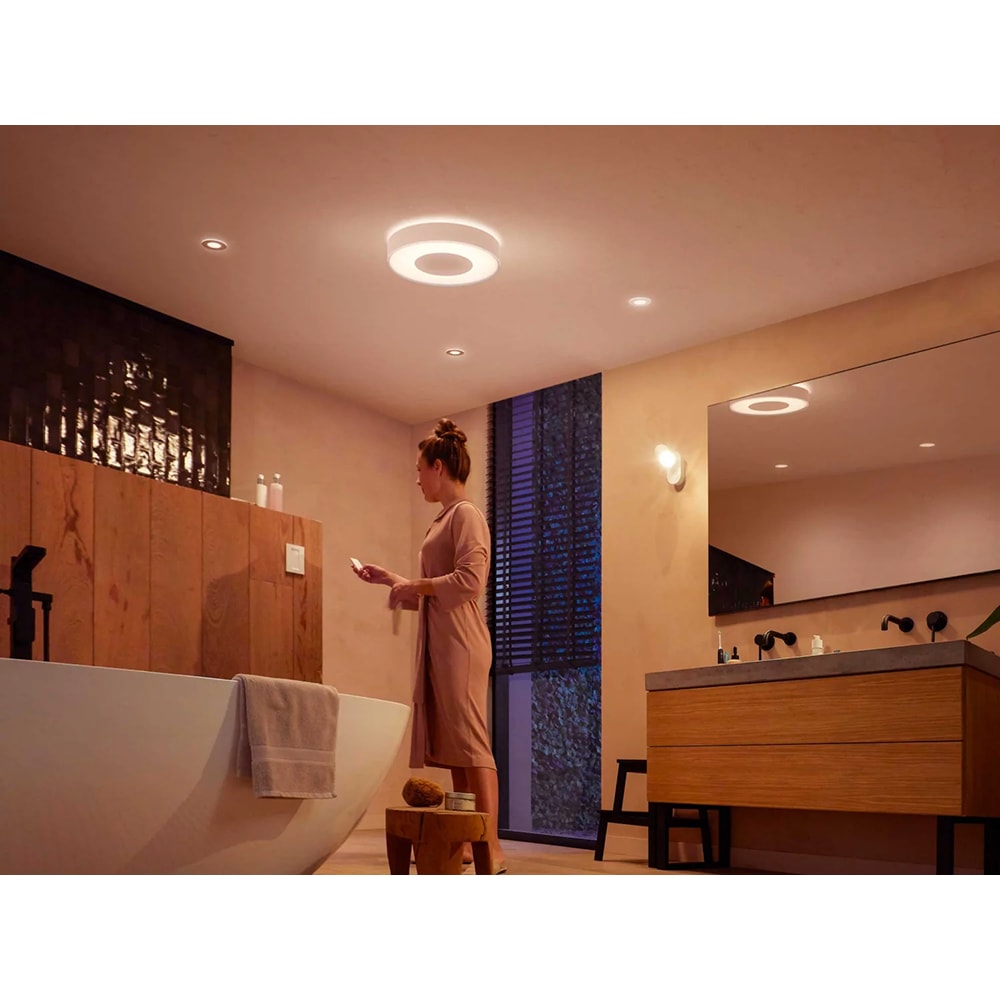 Plafoniera LED smart PHILIPS HUE Xamento, 52.5W, 3700lm, IP44, alb
