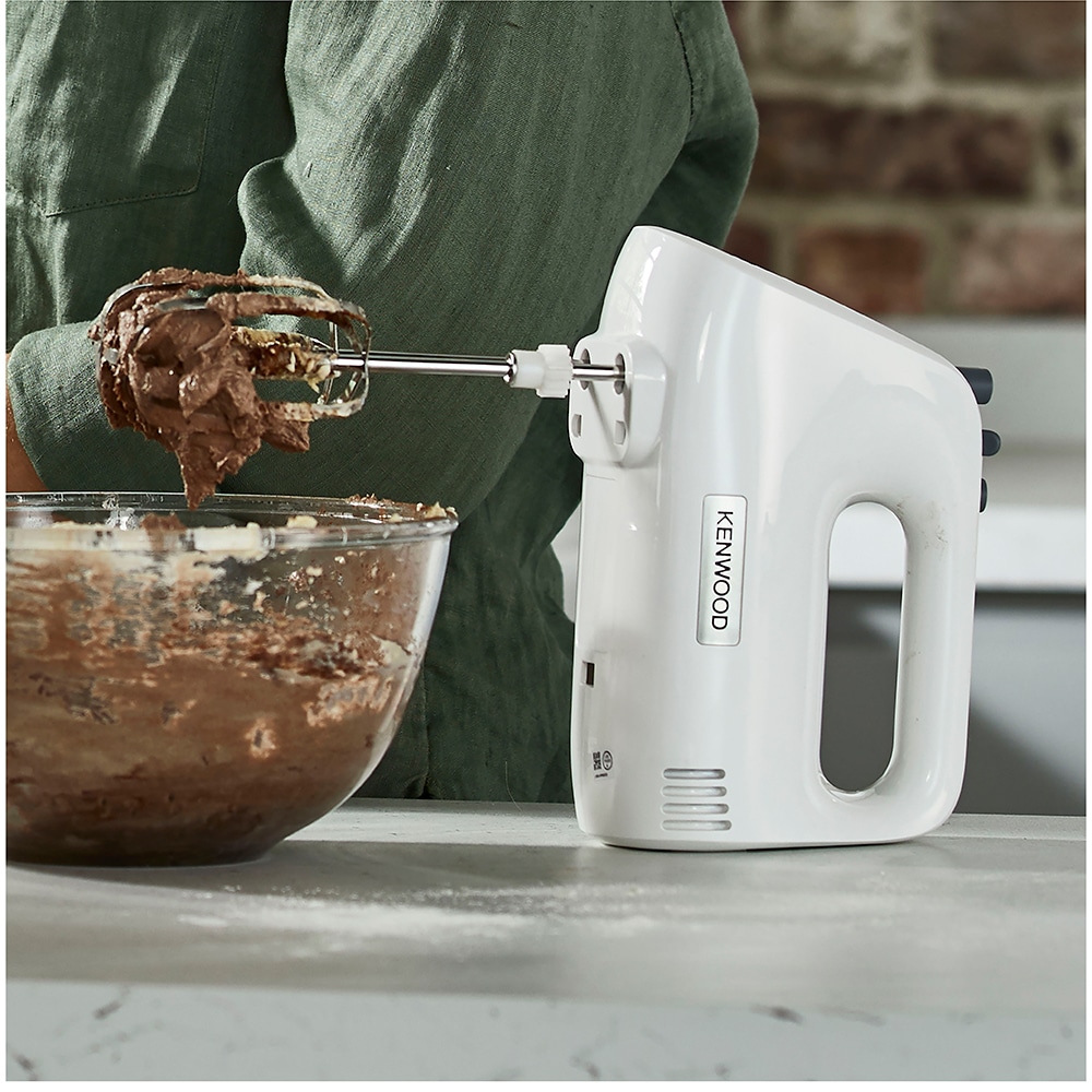 Mixer de mana KENWOOD HMP30.A0WH, 450W, 5 trepte viteza, alb-gri