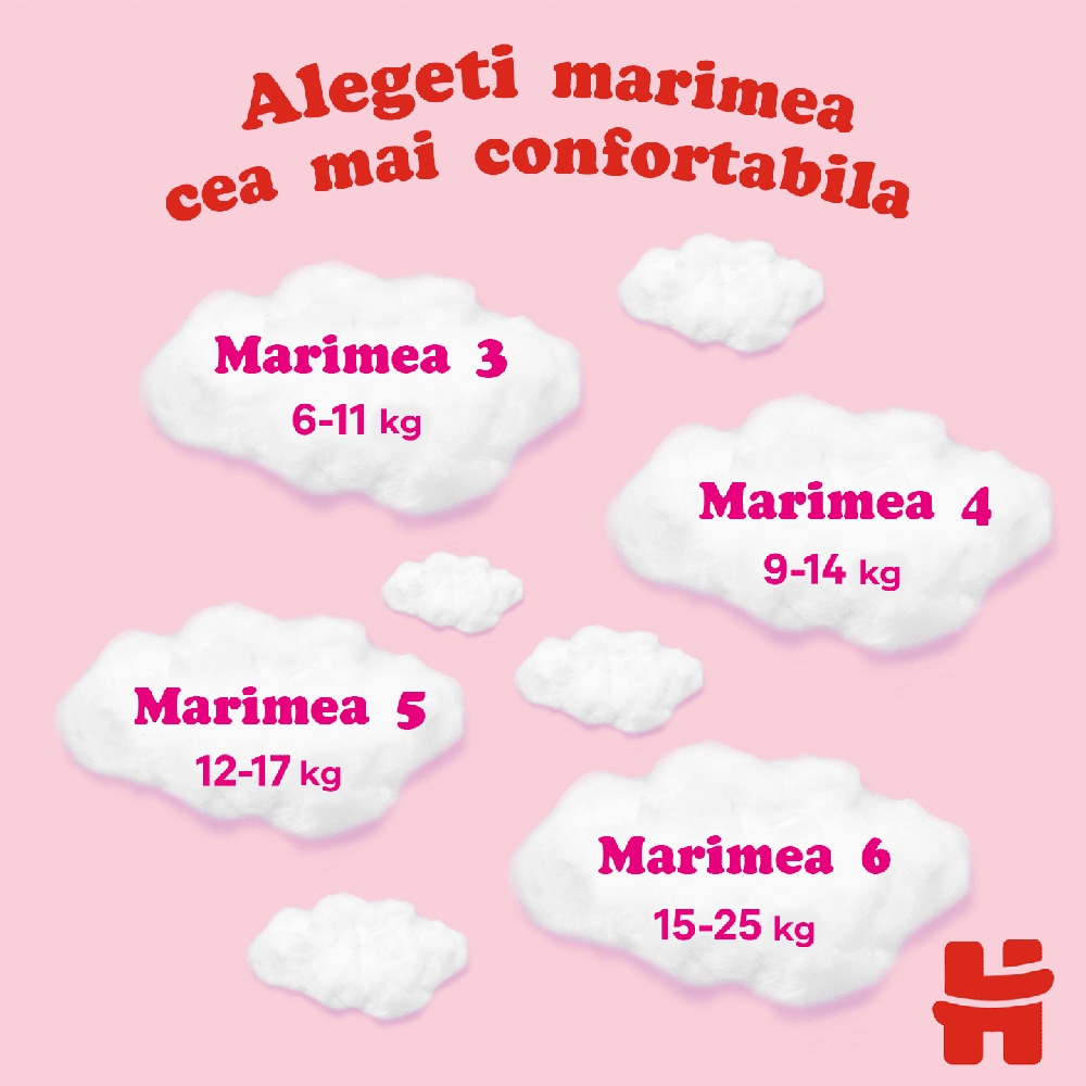 Scutece chilotel HUGGIES Mega nr 5, Fata, 12-17 kg, 48 buc