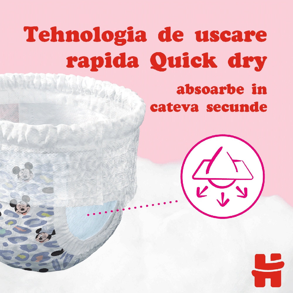 Scutece chilotel HUGGIES Mega nr 5, Fata, 12-17 kg, 48 buc