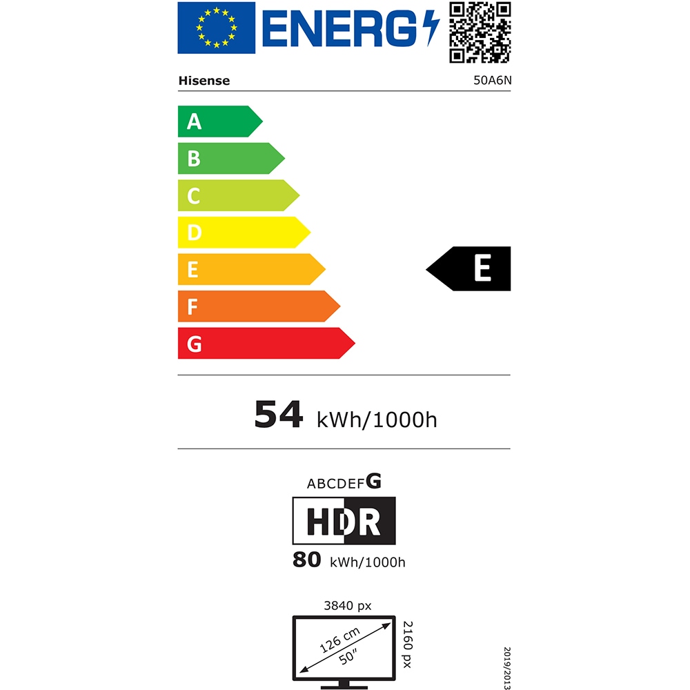 Televizor LED Smart HISENSE 50A6N, Ultra HD 4K, HDR, 126cm