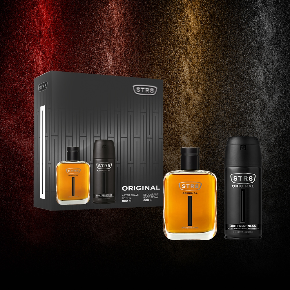 Set ingrijire corp STR8 Original: Lotiune after shave, 100ml + Deodorant spray, 150ml