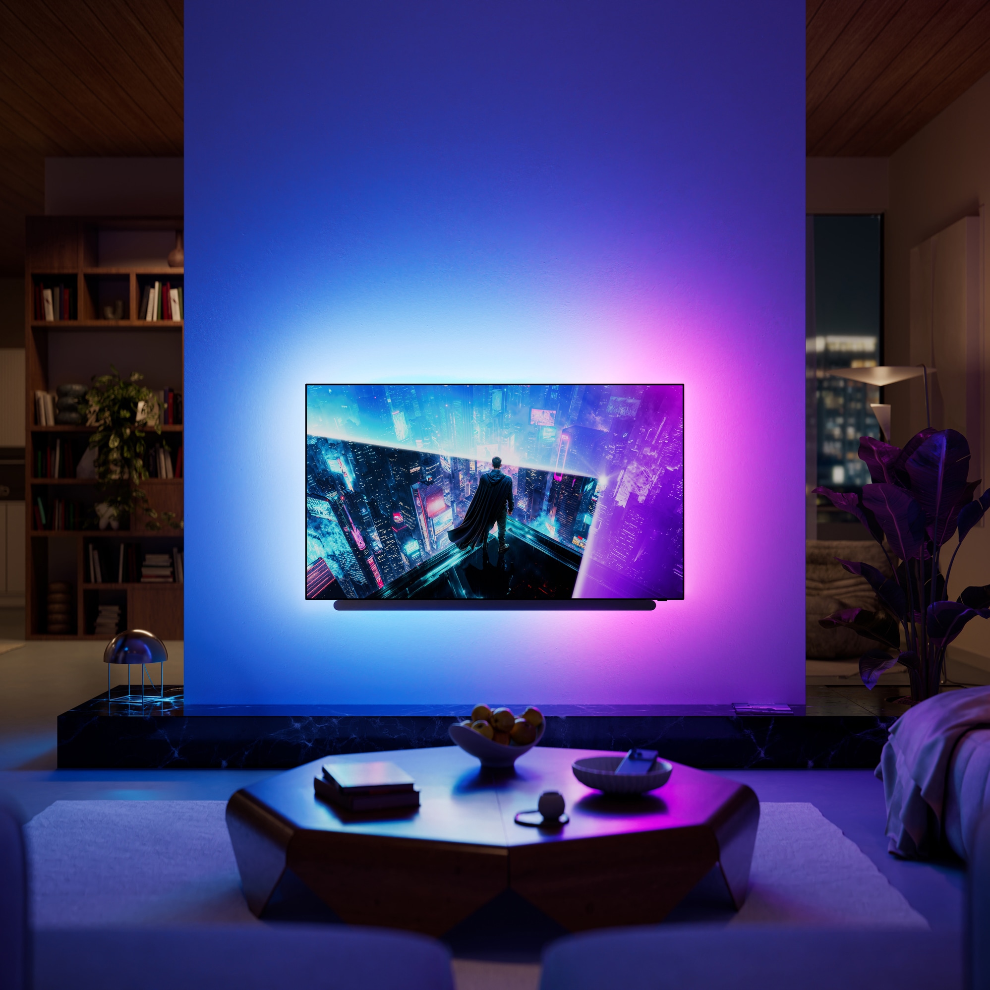 Televizor OLED+ Smart PHILIPS 77OLED911, Ultra HD 4K, HDR10+, 194cm