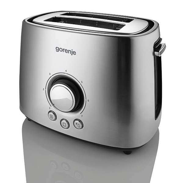 Prajitor de paine GORENJE T1000E, 2 felii, 1000W, argintiu