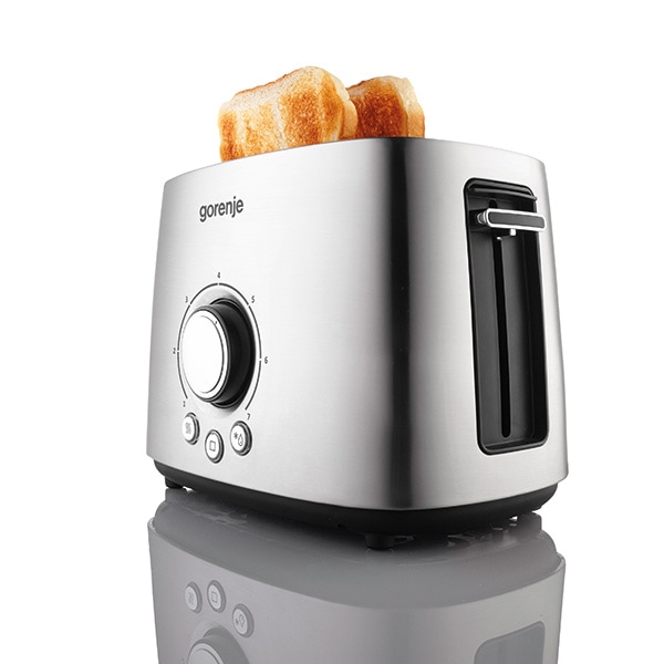 Prajitor de paine GORENJE T1000E, 2 felii, 1000W, argintiu