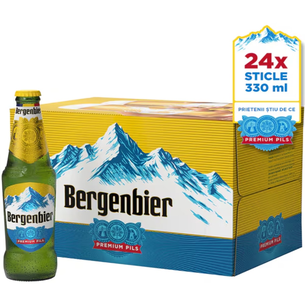 Bere blonda Bergenbier bax 0.33L x 24 sticle