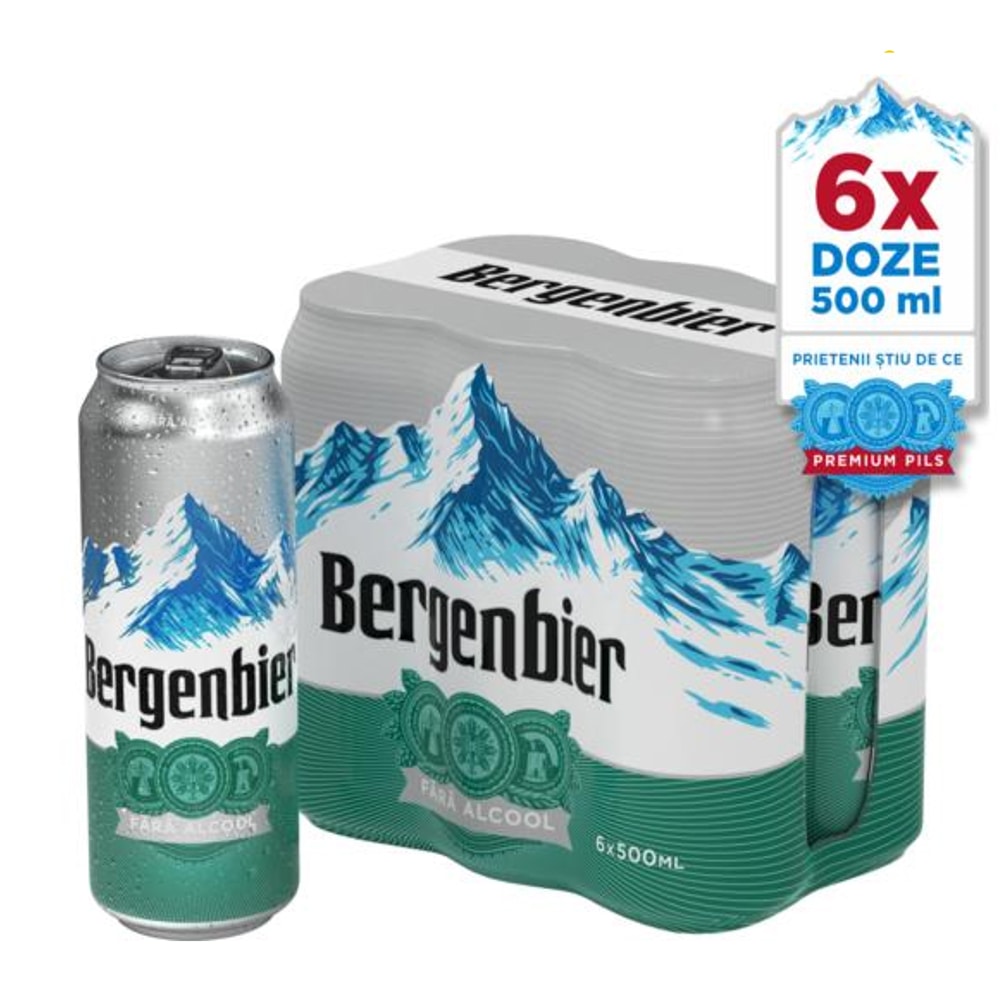 Bere blonda fara alcool Bergenbier bax 0.5L x 6 doze