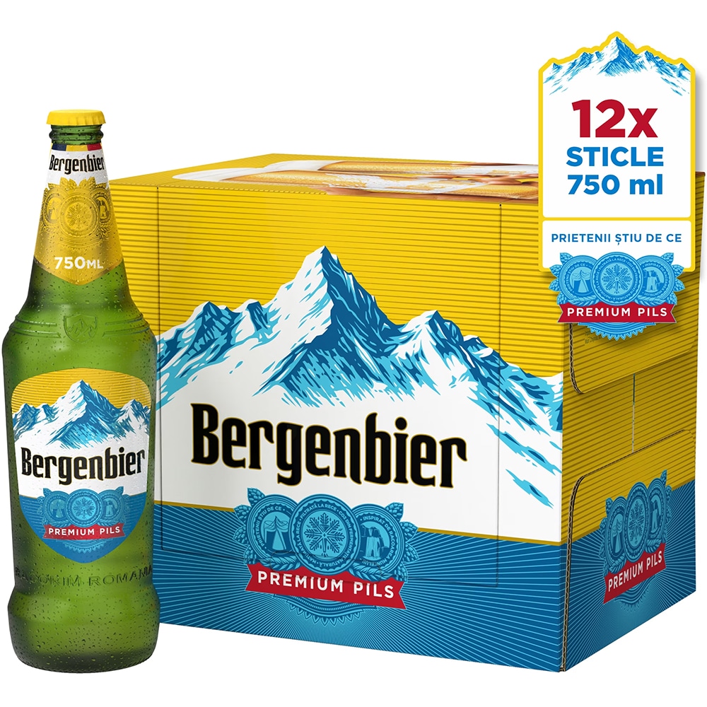 Bere blonda Bergenbier bax 0.75L x 12 sticle