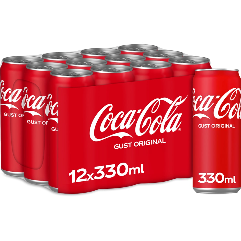Bautura racoritoare carbogazoasa COCA-COLA bax 0.33L x 12 doze