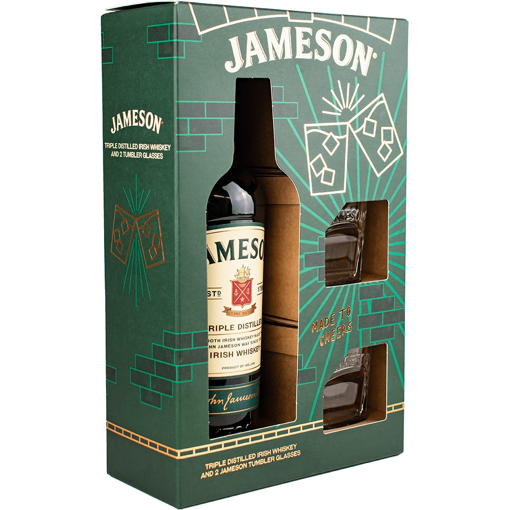 Set Whisky Jameson Irish, 0.7L + 2 pahare