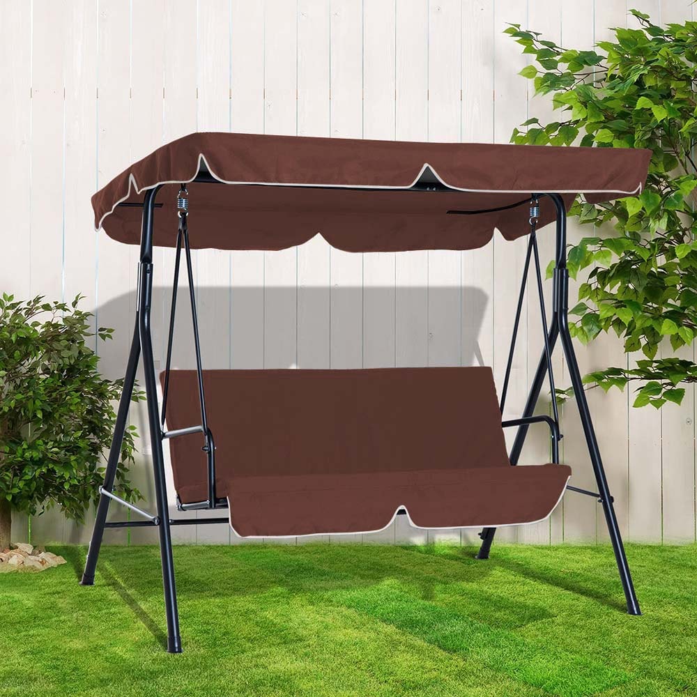 Balansoar gradina TIMELESS TOOLS, 3 locuri, 162 x 115 x 55 cm, maro
