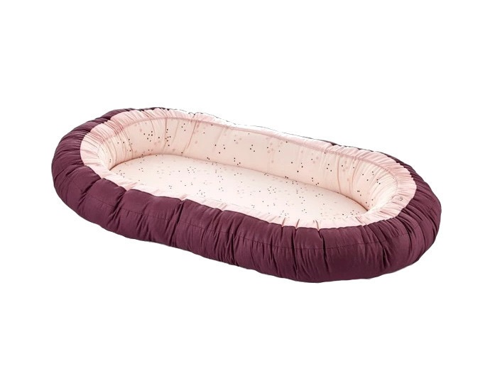 Baby nest cu 2 fete BabyJem Luxury Between Parents (Culoare: Roz)