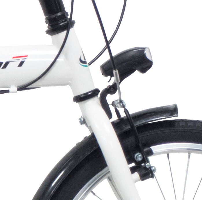 Bicicleta Pliabila 20" , Cadru Otel TY21 ,6 Viteze, Alb