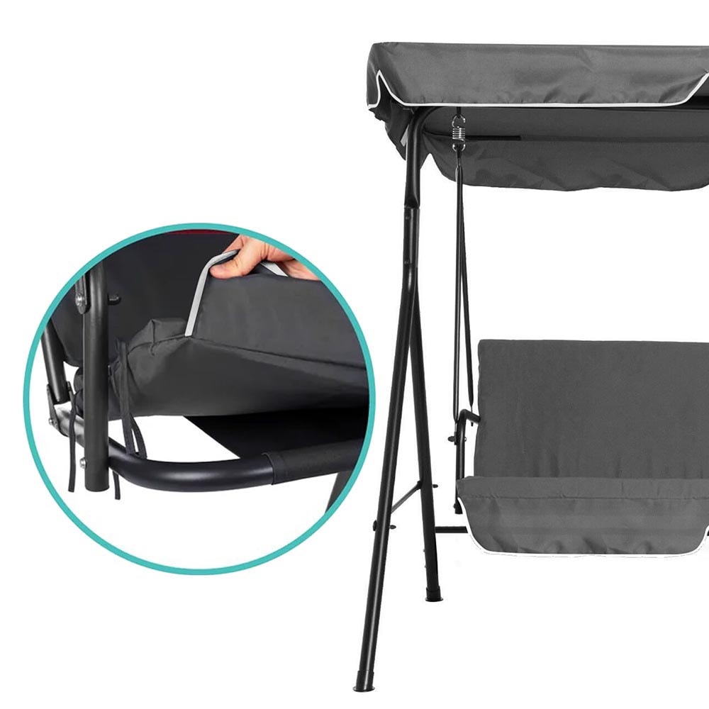 Balansoar gradina TIMELESS TOOLS, 3 locuri, 162 x 115 x 55 cm, gri
