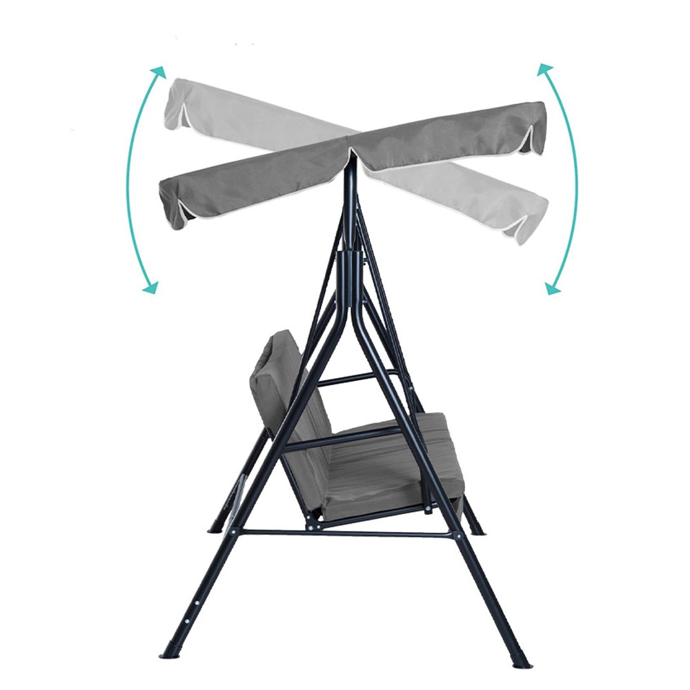Balansoar gradina TIMELESS TOOLS, 3 locuri, 162 x 115 x 55 cm, gri