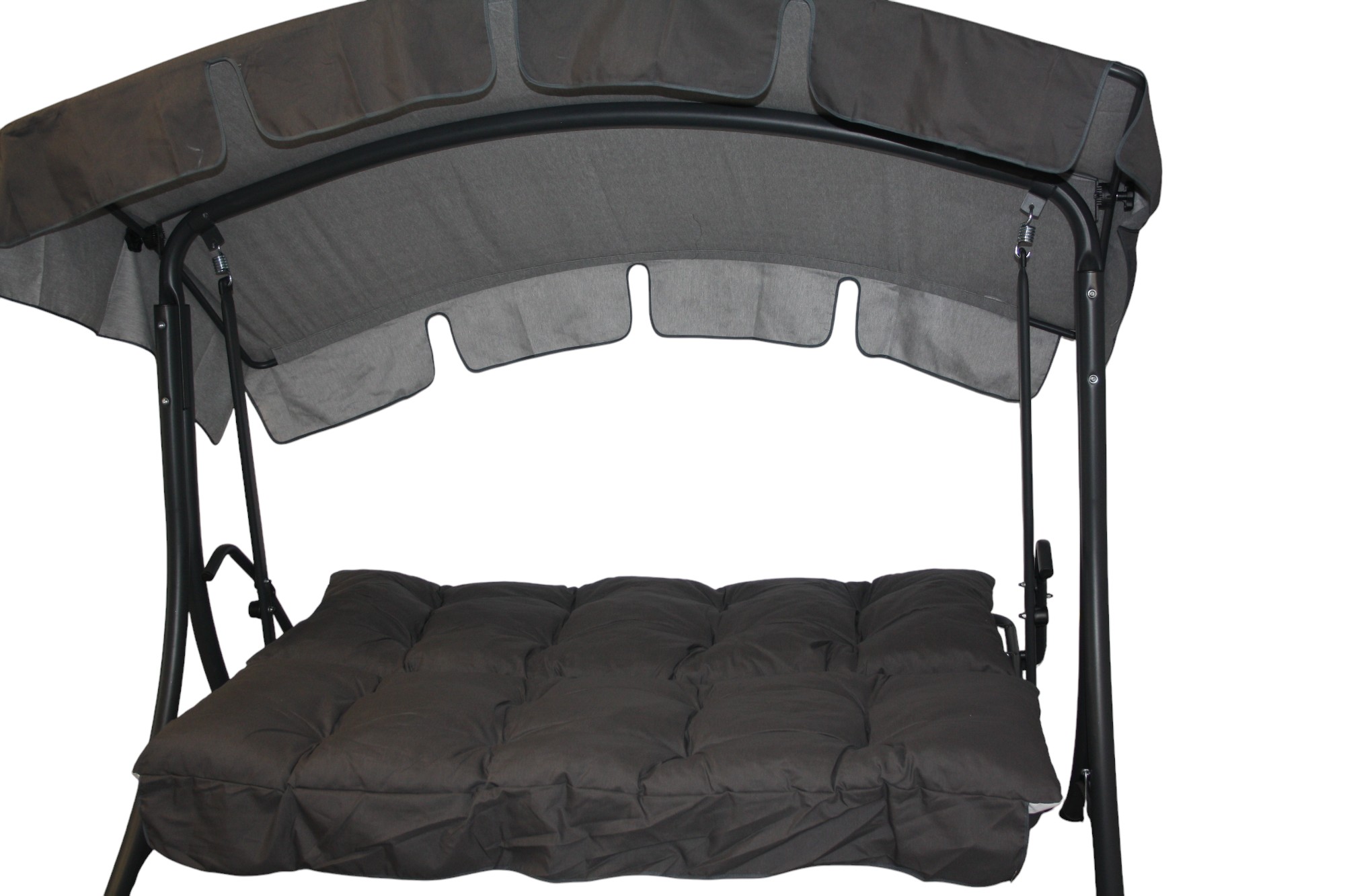 Balansoar de gradina cu functie pat, Diego, 208x126x173 cm, Structura otel, acoperis si perne incluse