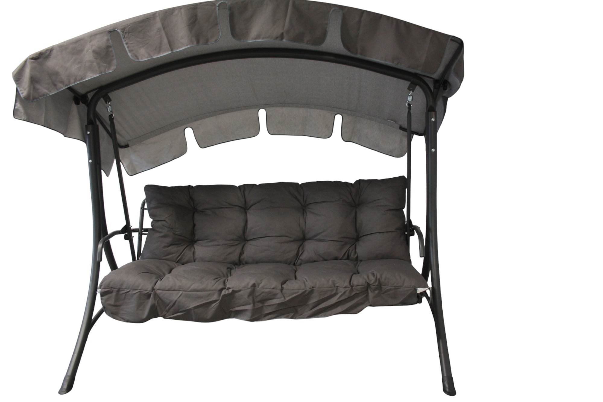 Balansoar de gradina cu functie pat, Diego, 208x126x173 cm, Structura otel, acoperis si perne incluse