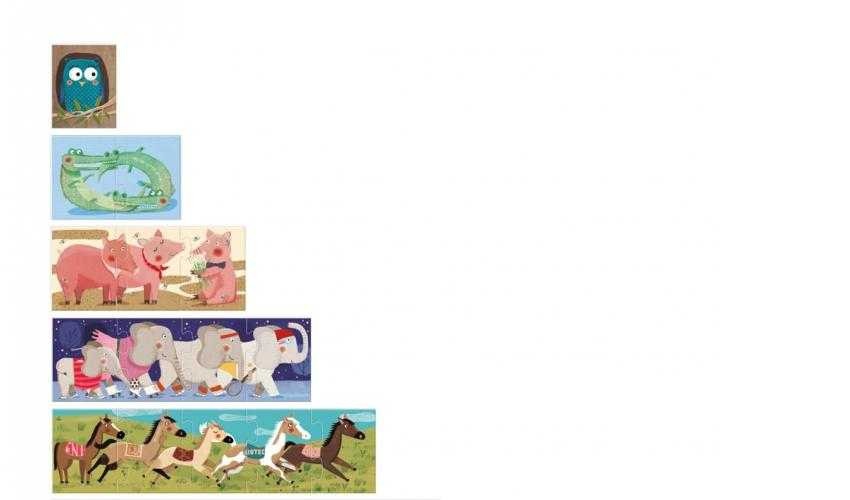 Puzzle progresiv 1,2,3..10 pinguini Londji
