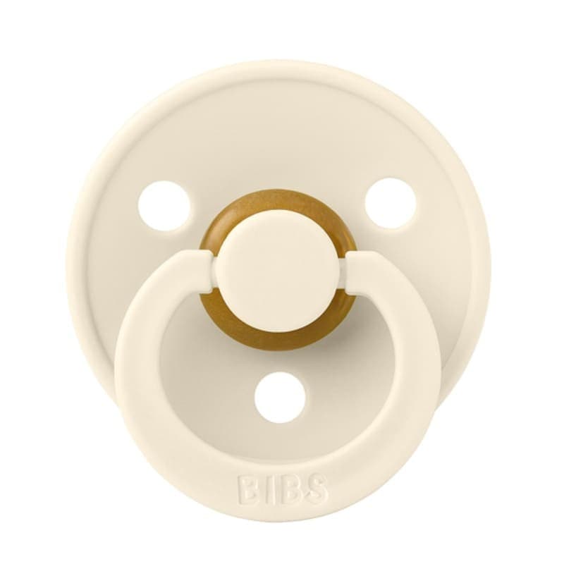 Suzeta anatomica din latex M Bibs Ivory 020096, Crem 6-18 luni