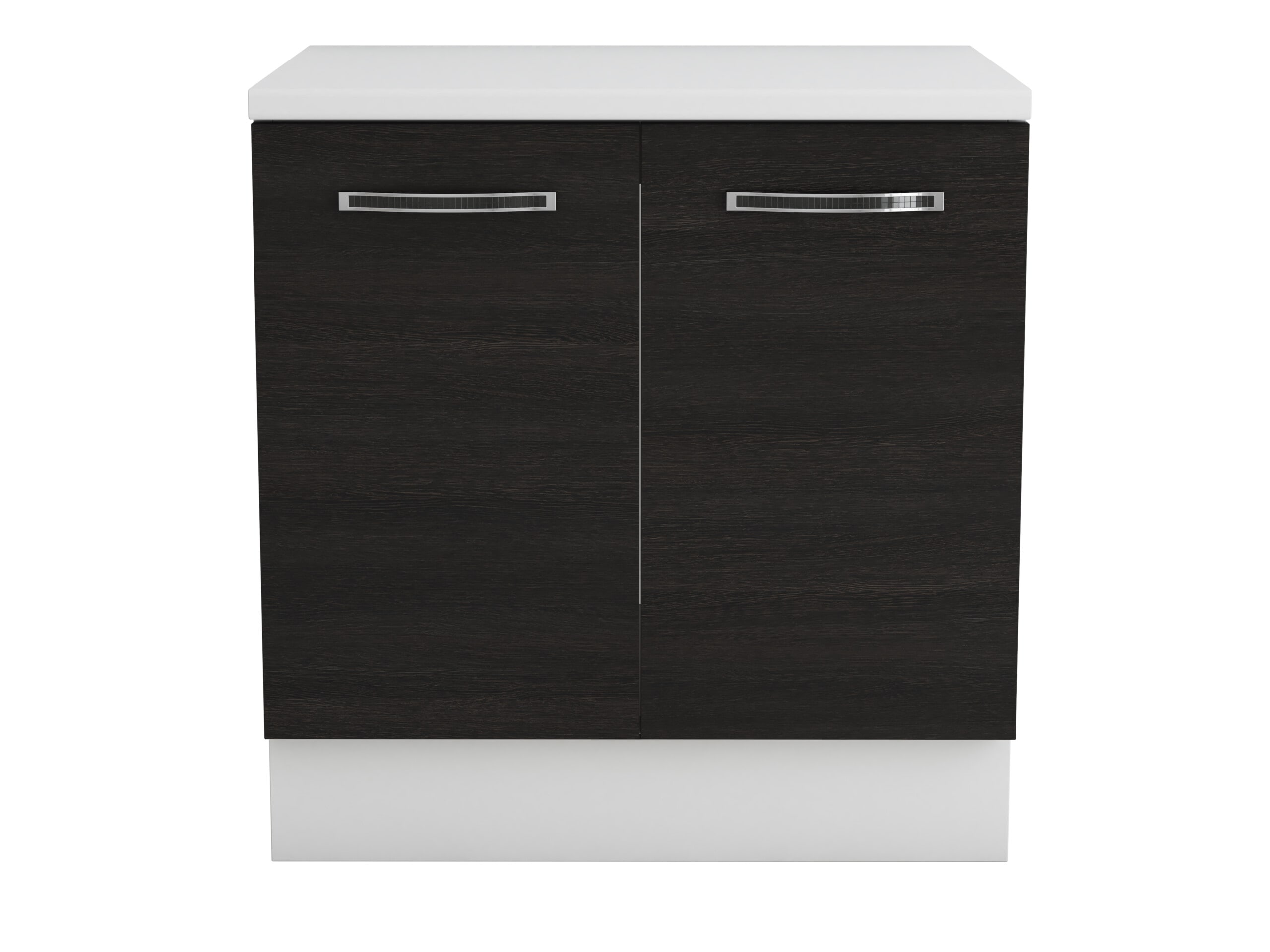 Masca chiuveta Alfa, lemn, 80 x 60 x 83 cm, wenge-alb