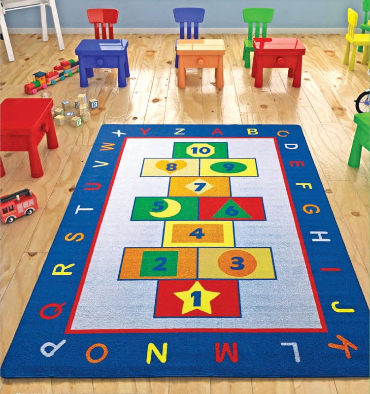 Covor copii antiderapant, 100x150cm, inaltime fir 6 mm, 100% poliamida, greutate 1350g /mp, model Game sotron